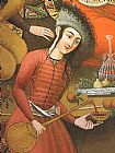 Unknown Artist Persian woman pouring wine painting